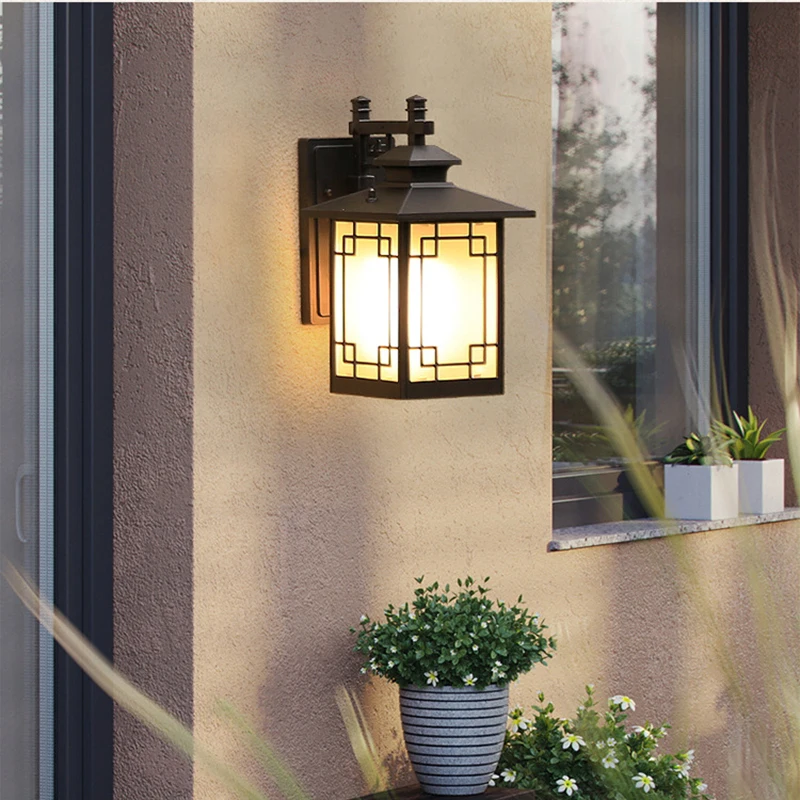 Dark Coffee Color Outdoor Wall Light Motion Sensor IP65 Waterproof Garden Yard Porch Light Sconce Aisle Home Outside Wall Lamp