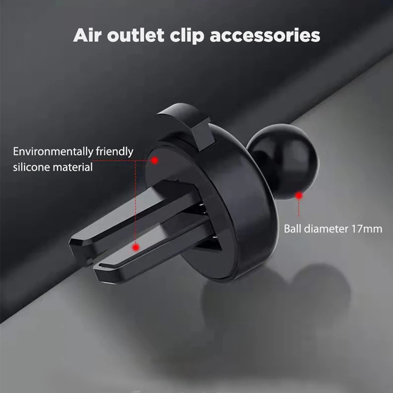 Auto Telefon Halter Clips 17mm Kugelkopf Auto Air Vent Clip Halterung Auto Air Outlet Haken Klemme Für Schwerkraft magnetische Handy Ständer – Detail 8