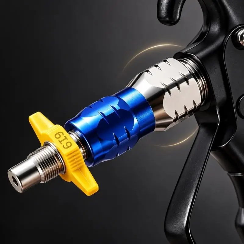 652F Threaded Airless Paint Sprayer Nozzle, Steel Connection Design for Paint and Liquid Coating Application Projects