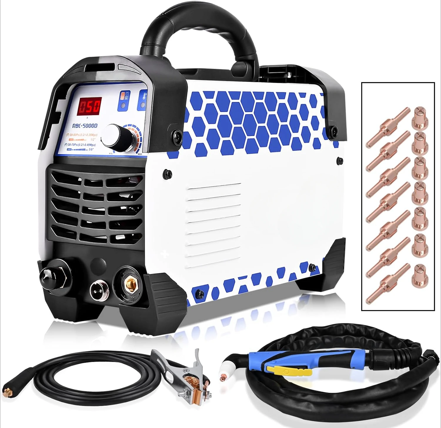 home.Reboot Plasma Cutter, 50Amps Plasma Cutter Machine with 120V 240V Dual Voltage, Digital IGBT Inverter Power Plasma cutters