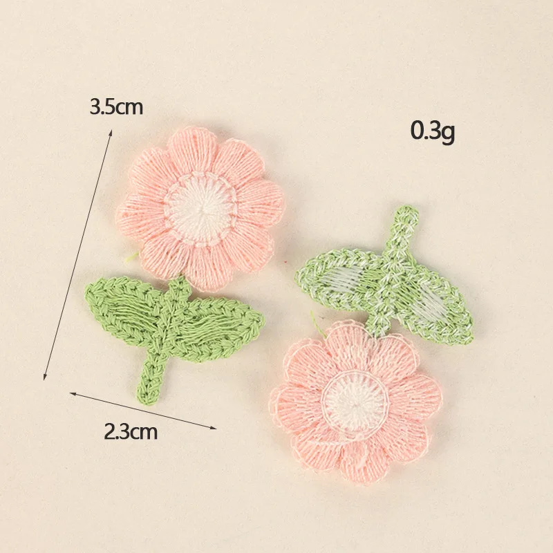 36 Stück, 2,3 x 3,5 cm, bestickte, gehäkelte Blumenapplikationen zum Basteln von Kopfschmuck, Haarnadeln, Dekorationen, Kleidungsstücken und Accessoires. – Detail 8