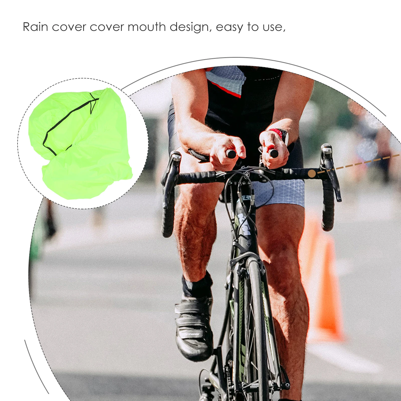 

Bike Rain Cover Waterproof Mountain Rear Shelf Luggage Bag Green Rainproof Windproof Lightweight Foldable Bicycle Cover