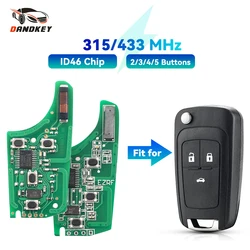 Dandkey Car Remote Control Key Electronic Circuit Board For Chevrolet Malibu Cruze Aveo Spark Sail 315MHz/433MHz Fob ID46 Chip