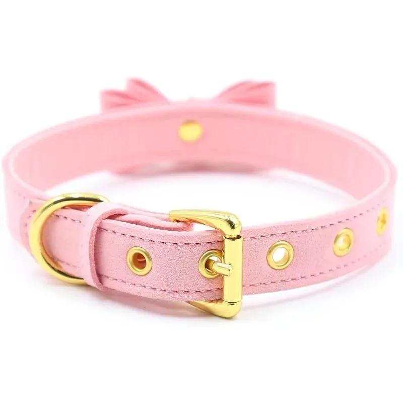 สร้อยคอ สายคล้องคอ ของเล่น ปลอกคอหนัง กระดิ่ง โชคเกอร์ สร้อยคอแบบสลีฟแฮนด์เมด หมุดโลหะ ชุดคอสตูม