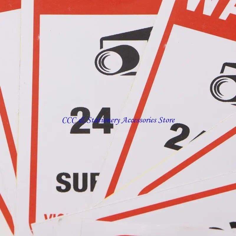 Q1JC 10pcs/Lot Waterproof PVC CCTV Video Keamanan Stiker Tanda Peringatan