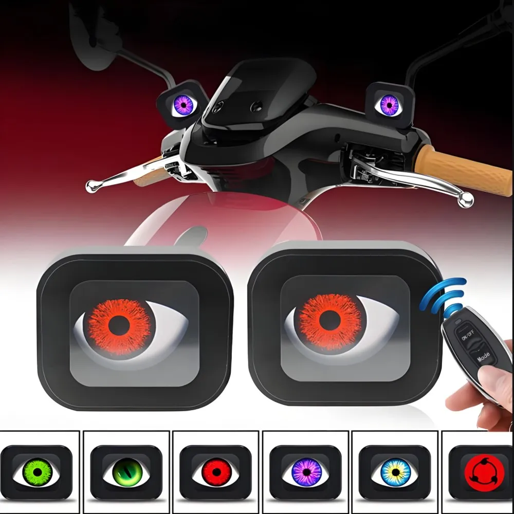 

Motorcycle Rearview Mirror Demon Eye Light LED Dynamic Devil Eye Light 12-36V Waterproof Motorbike Retrofit Kits