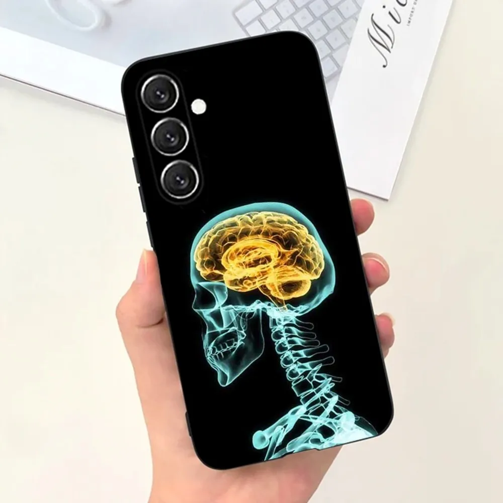 Radiological human organs Skeleton Phone Case For Samsung S21,S22 Ultra,S20,S30 plus,S22 plus,S23,S30 ultra 5G Silicone Cover