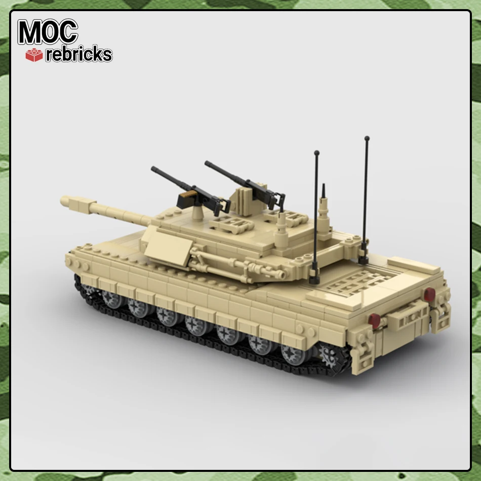 MOC Military Series WW Ⅱ M1 Abrams V2 Main Battle Tank Building Block Model  Originality DIY Kids Toys Hobbies Holiday Gifts