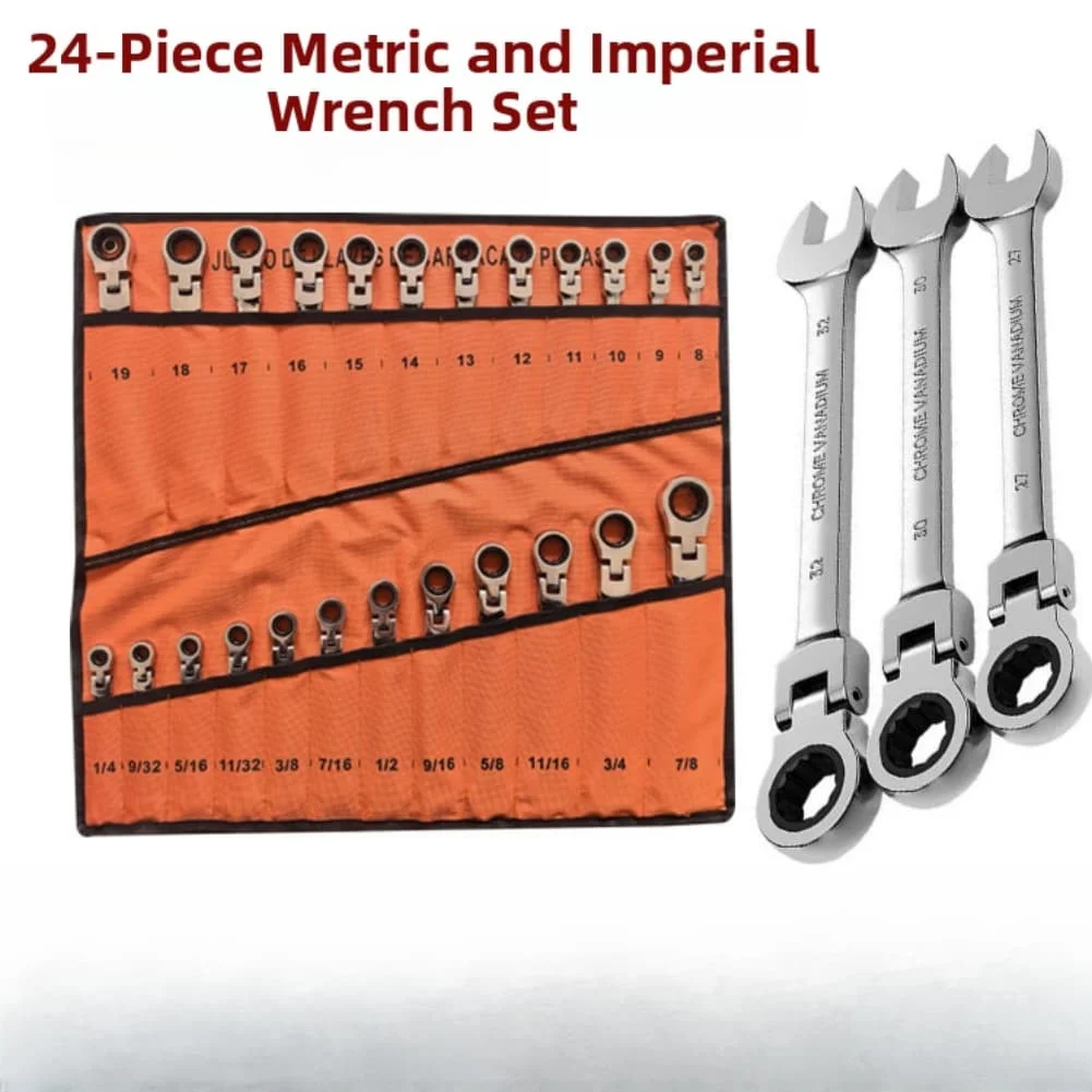 

Adjustable Head Ratchet Wrench Set For Vehicle Repairs 1 4, 9 32, 5 16, 11 32, 3 8, 7 16, 1 2, 9 16, 5 8, 11 16, 3 4, 7 8