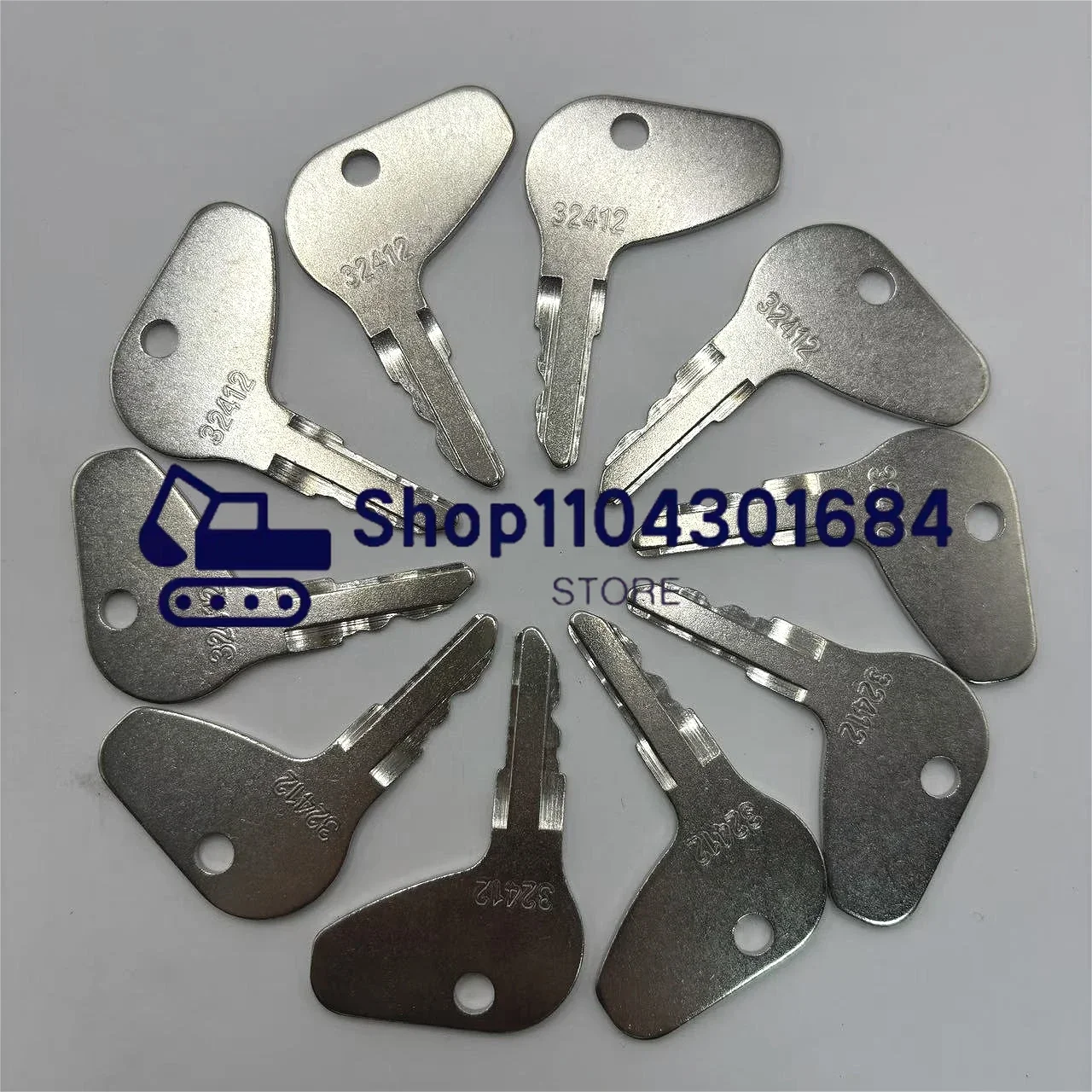 10PCS 32412 H32412 Key 35260-31852 Ignition Key Fit for Kubota L Series Tractor for Mihindra Ignition Starter Switch