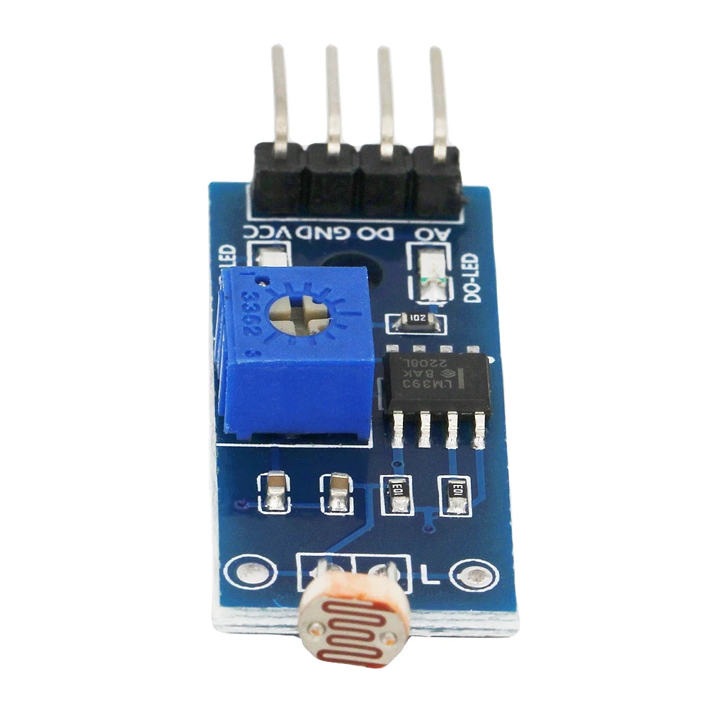 Módulo de Sensor fotosensible para Arduino, fotorresistencia de detección de luz, resistencia de foto, 5 piezas, 3,3-5V, 4 pines