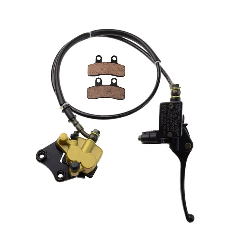 Motorcycle Front Disc Brake Master Cylinder Caliper Assembly with Brake Pads for 50cc 70cc 90cc 110cc