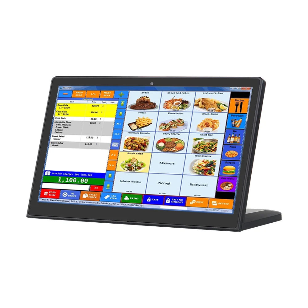 8.0-10.1-13.3-15.6 polegadas restaurante toque pedido menu eletrônico tablet pos tudo-em-um, android 11/13, multi-interface, oem