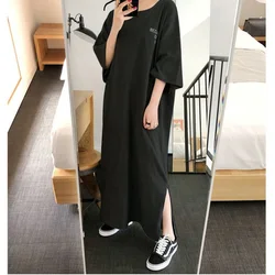 Spring Summer New Loose Printing Letter T Shirt Dress Short Sleeve All-match Simplicity Dresses Casual Fashion Women Clothing