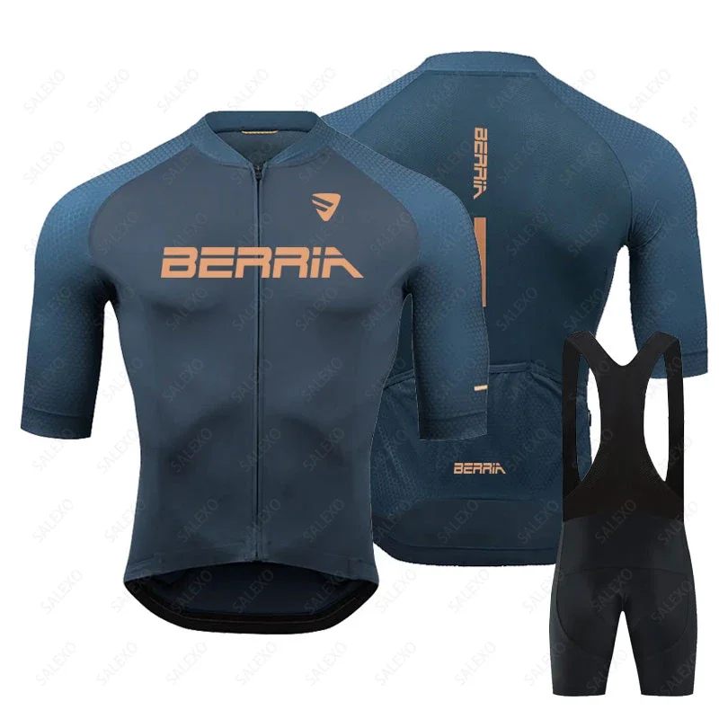 2024 Men's Summer BERRIA Team Cycling Jersey Set Breathable Racing Sport Mtb Bicycle Cycling Clothing Mallot Ciclismo Hombre