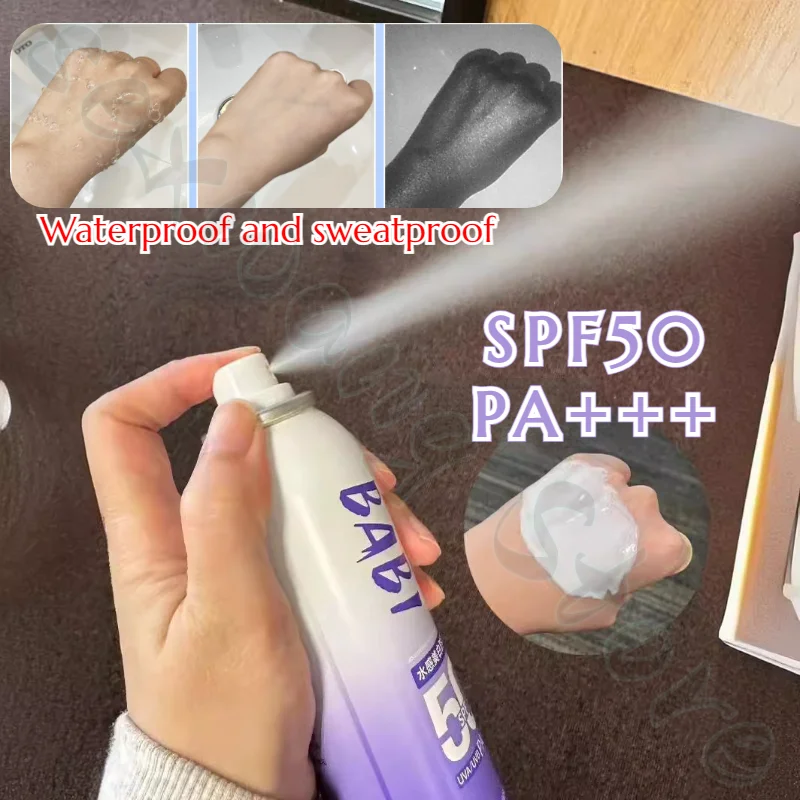 Babi Sonnenschutz spray, Anti-UV, erfrischend und nicht fettend, universell sfp50 für Gesicht und Körper, um Sonnenbrand und Bräunung zu verhindern