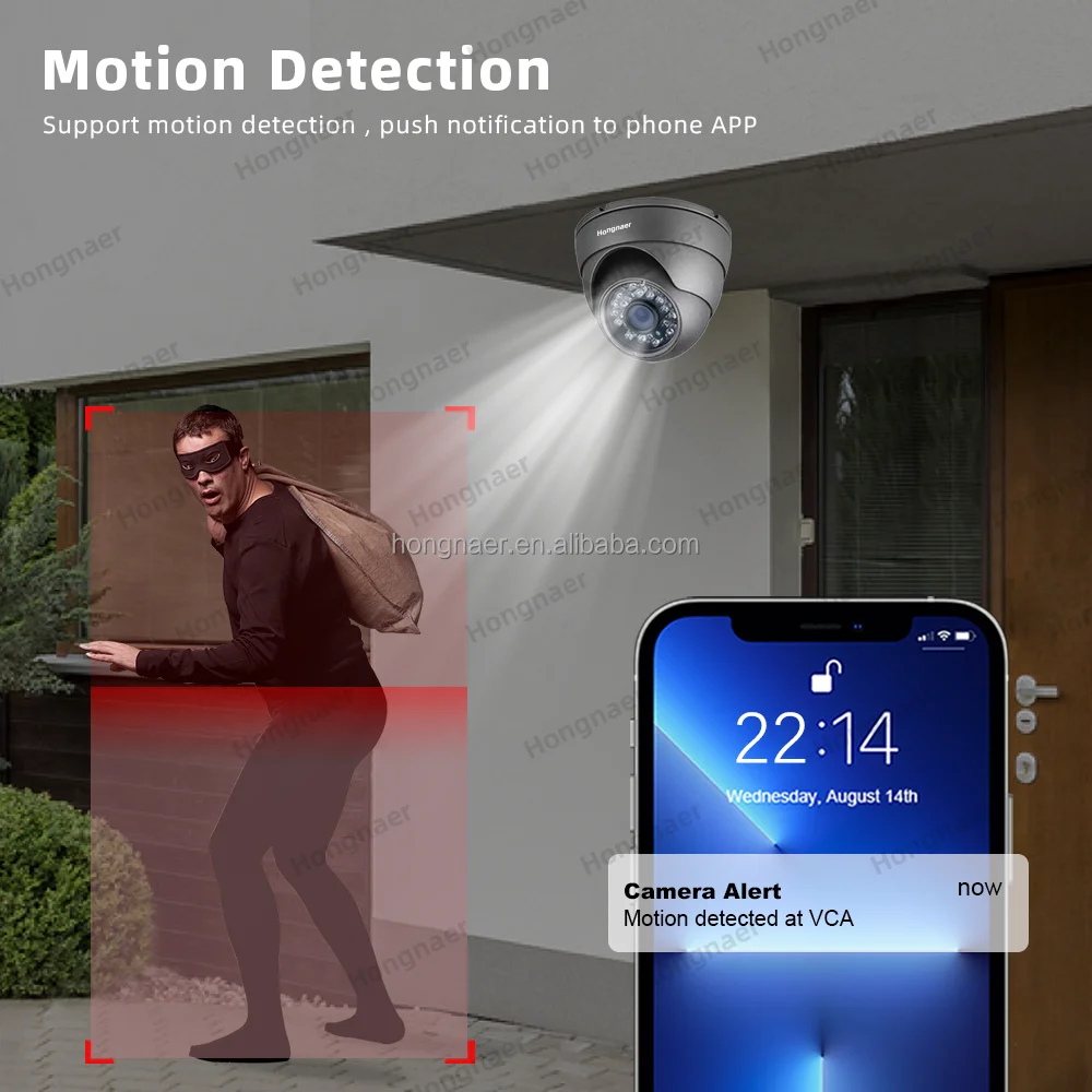 Hongnaer 8MP في الهواء الطلق قبة AHD DVR 8 قناة المنزل مسجل فيديو رقمي 4K الأمن كاميرا CCTV عدة نظام المراقبة #4