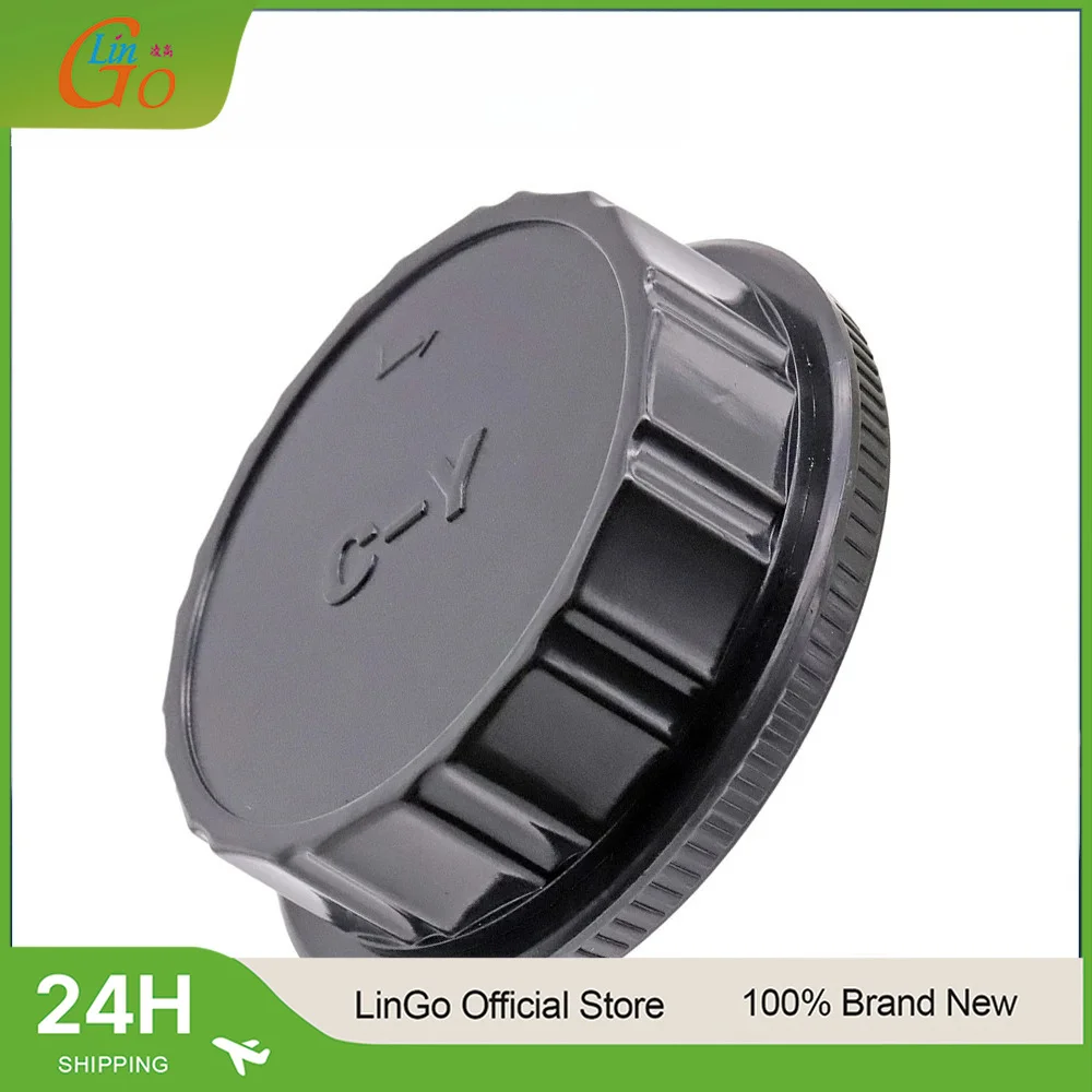 LinGo Rear Lens Body Cap Camera Cover Anti-dust Protection For Contax Yashica CY C/Y Mount Lens Plastic Black
