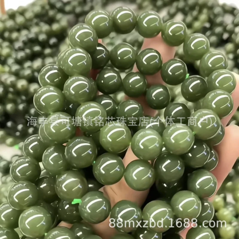 Natural Hotan Jade , Qinghai Material, 12mm Round Bracelet, Bead String Accessories
