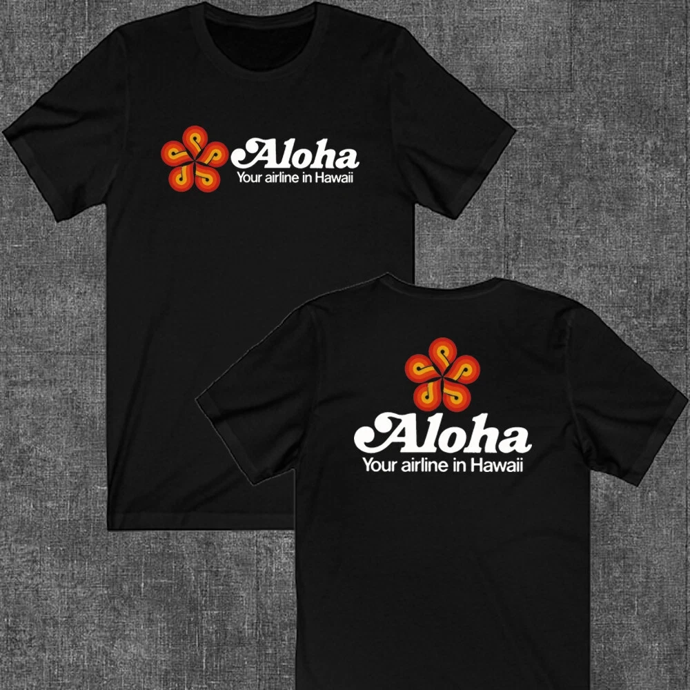 2026 Aloha Airlines Men's Black Graphic Printing High-end Luxury Unisex Style Both of Men and Women