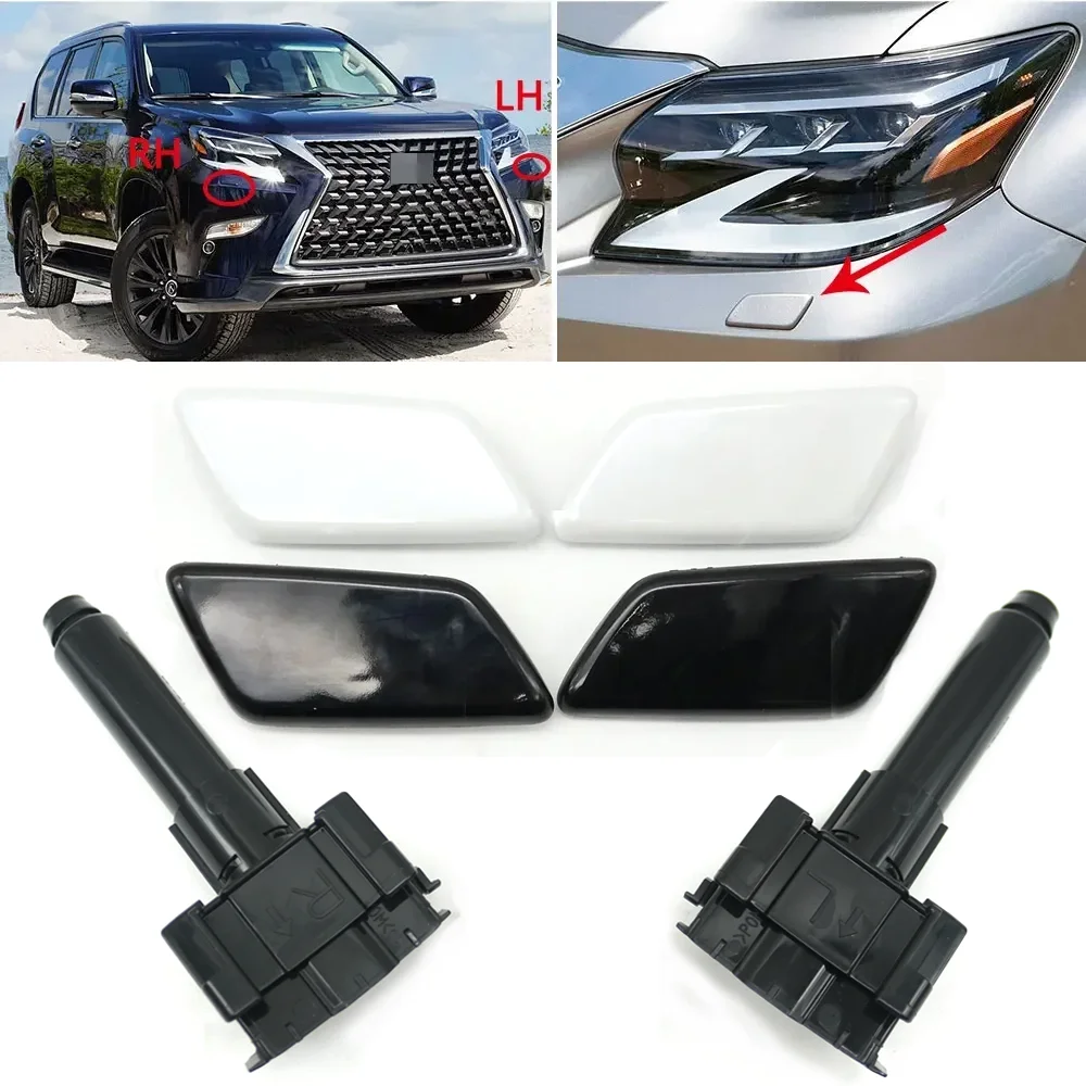 

For Lexus GX460 J150 2020-2023 Front Left Right Bumper Headlamp Cleaning Spray Pump Jet Cap Headlight Washer Nozzle Cover