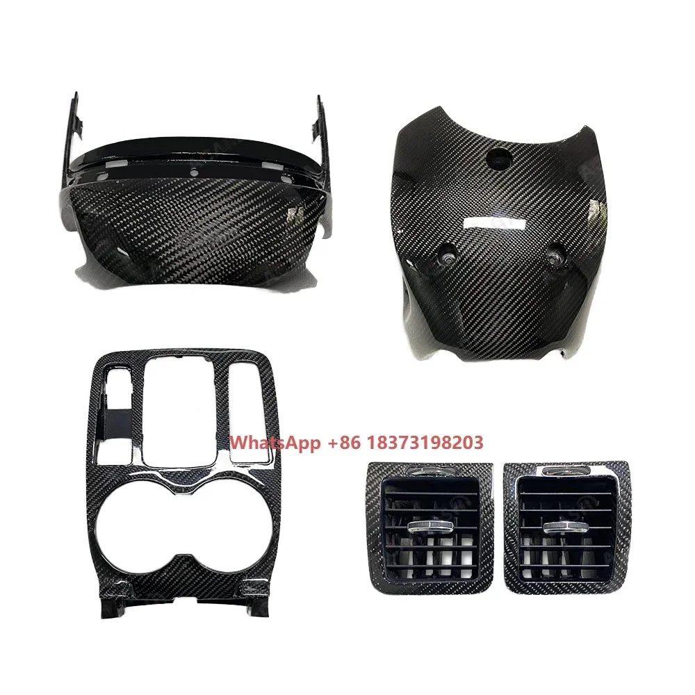 For GT 2007-2017 Real High Quality Carbon Fiber Accessories Gear Shifter Steering Wheel Column Cover AirVent Frame