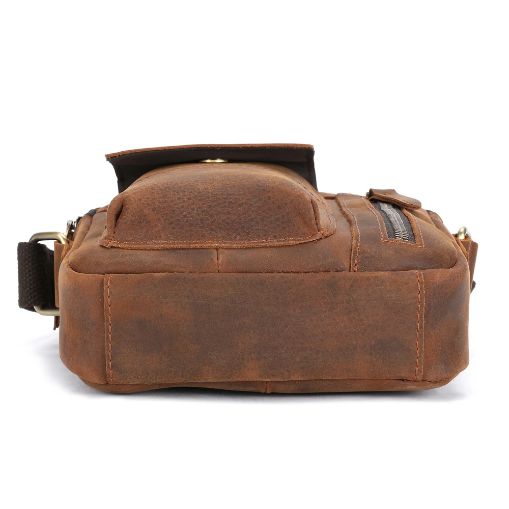 حقيبة LEBULLBRO للرجال من الجلد بكتف واحد مضادة للسرقة وقفل RFID وحقيبة ساعي البريد للأعمال #4