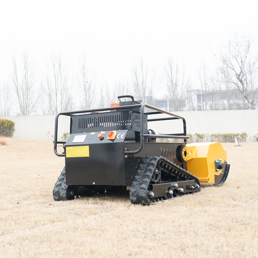 Big Power 22HP Engine Cordless DIY Remote Control Crawler Lawn Mower with Flail Cutting System 800mm/1000mm Cutting Width