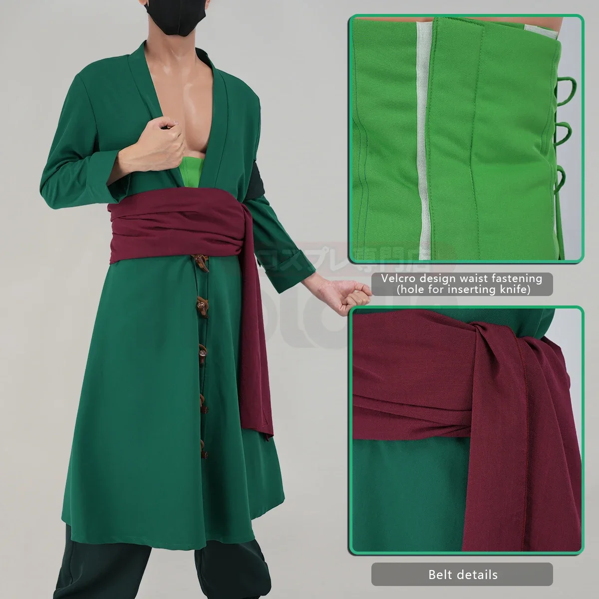 Косплей ONE аниме Ророноа Зоро, костюм для косплея, брюки, хаори, платок на голову, анимационная конвенция, 2025 год, Хэллоуин, Рождественский подарок