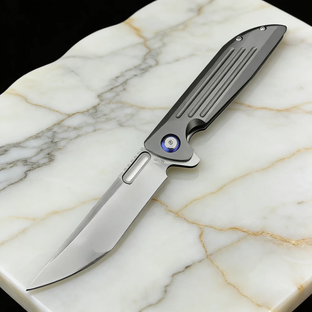 

Newest M390 Steel All Steel Handle Multitool Folding Knife, Outdoor EDC Pocket Knife for Camping Hunting Hiking Survival