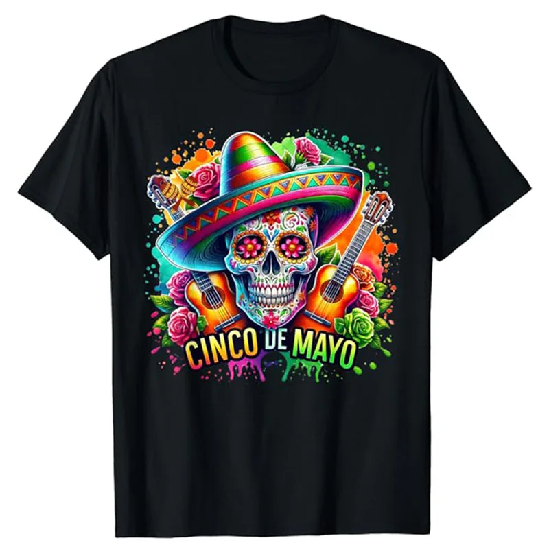 

Cinco De Mayo Women Girl Kids Mexican Skull Fiesta 5 De Mayo T-Shirt Cinco The Mayo Party Tops Novelty Gift Fashion Graphic Tees