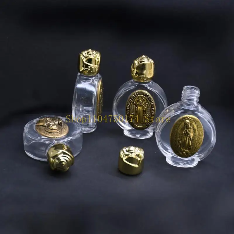 Miniature Glass Holy Water Container Secure Travel Baptisms Accessories top sale