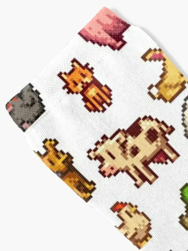 stardew valley animals Socks floral bright garter heated ankle Men's Socks Luxury Women's