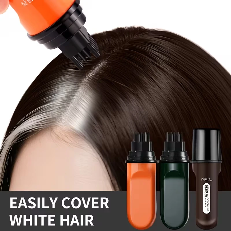 Grey Hair Cover-Up Chalk/Stick – Disposable Hair Touch-Up Pen for Quick, Temporary Color – Hair Coloring Comb