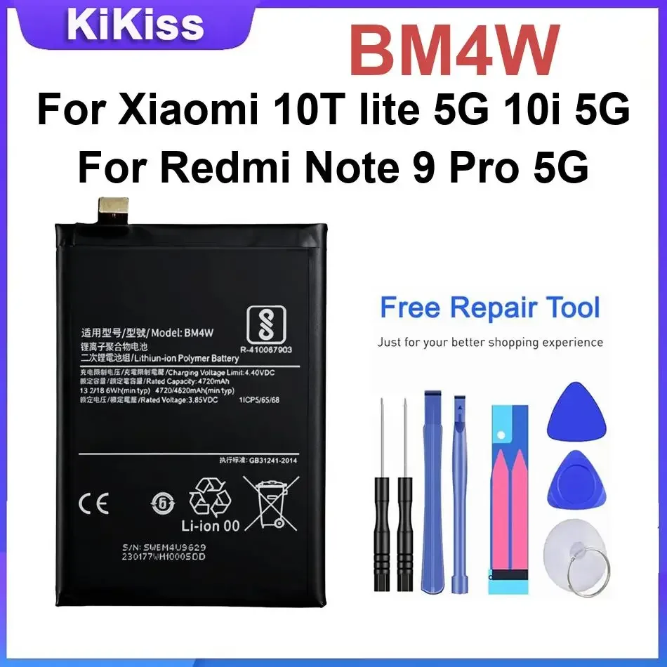 Mobile Phone Battery BM4W For Xiaomi Mi 10T lite 5G High-Performance Batteries