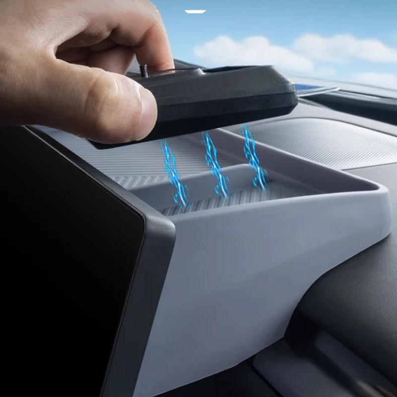 ل XPENG Xiaopeng G7 2025 2026 صندوق تخزين السيارة خلف الشاشة التحكم المركزي ETC قوس صينية الأنسجة صندوق الملحقات الداخلية #3