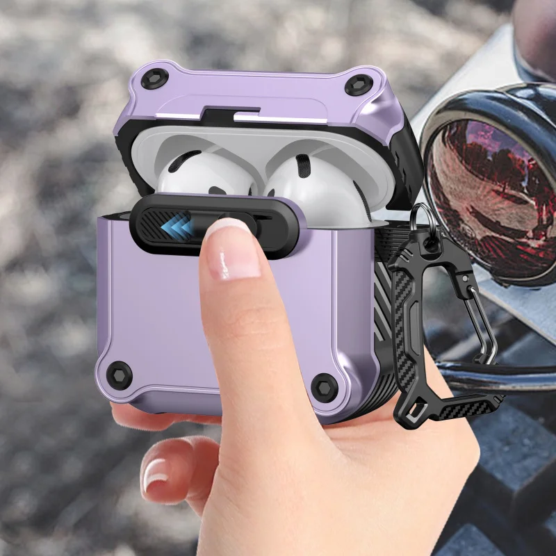 

forairpods pro2 with lock switch 4 shockproof protective