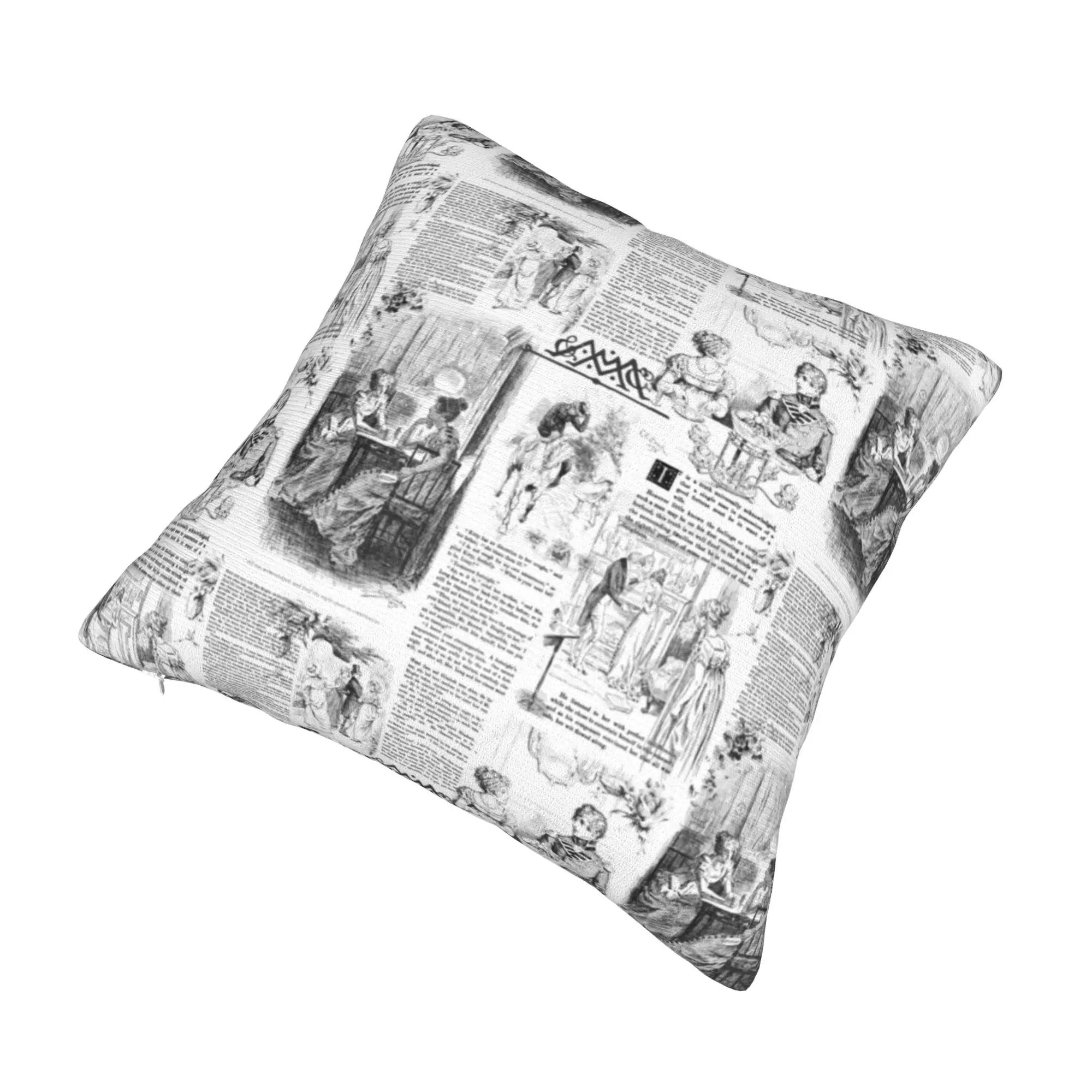 الكبرياء والتحامل جين أوستن المخدة غطاء وسادة من القماش الناعم ديكور خمر صفحة الكتاب كيس وسادة غطاء المنزل دروبشيبينغ