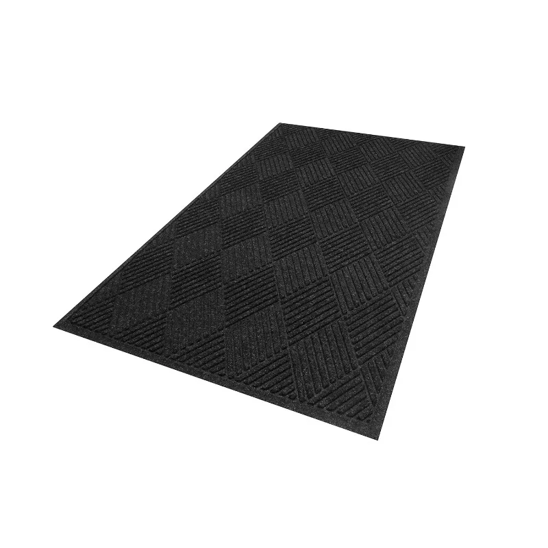 WaterHog Fashion Diamond-Pattern Commercial Grade Entrance Mat, Indoor/Outdoor Medium Brown Floor Mat 5' Length x 3' Width