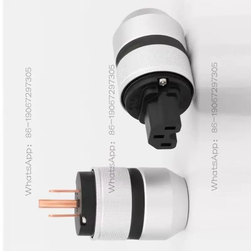 236511 Fever Aluminum Shell Knurled Copper Power Plug HIFI Audio Power Amplifier American Standard Male Female Head