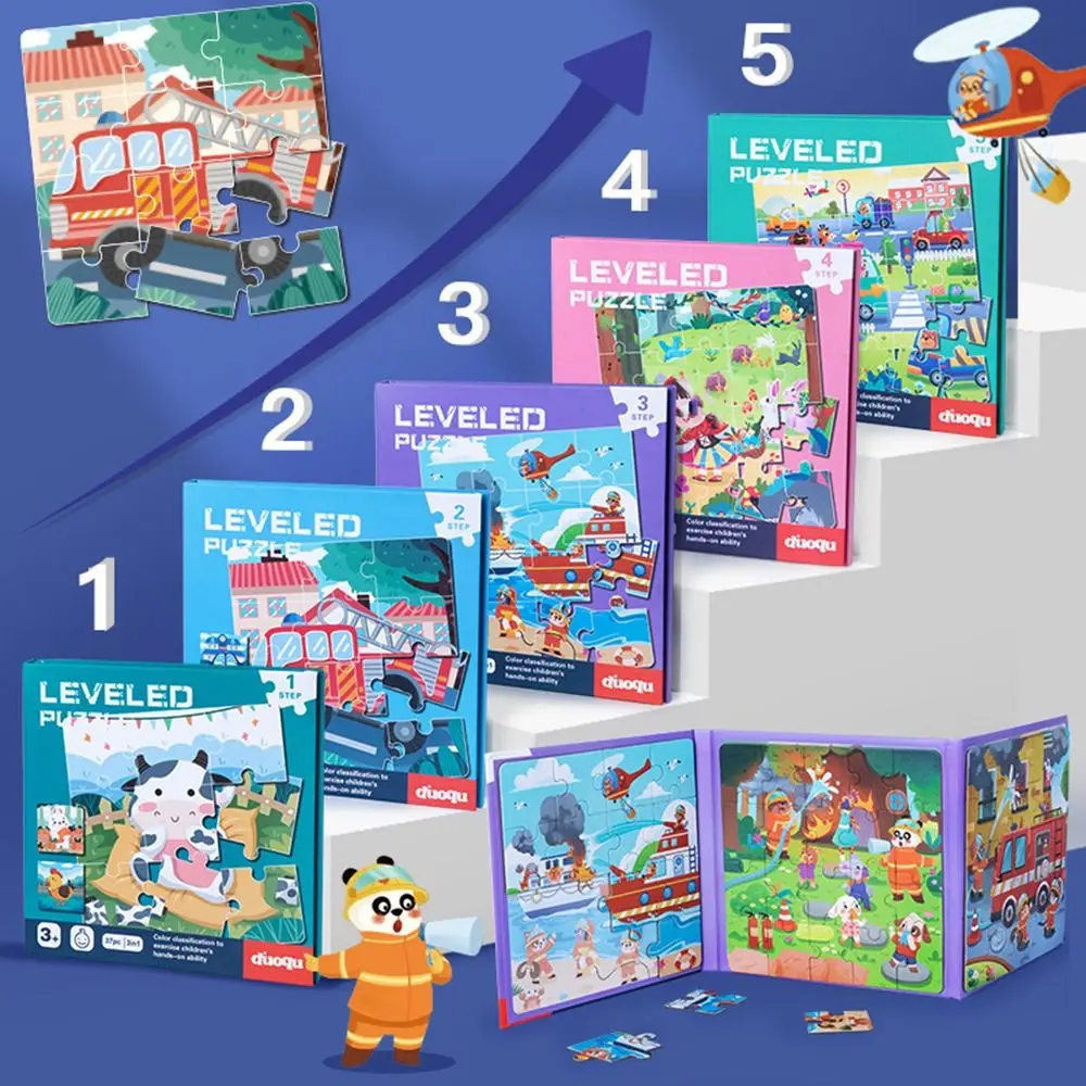 Cartoon Pattern Advanced Magnetic Children's Puzzle Leveled Easy To Difficult Early Learining Magnetic Puzzles Multicolor
