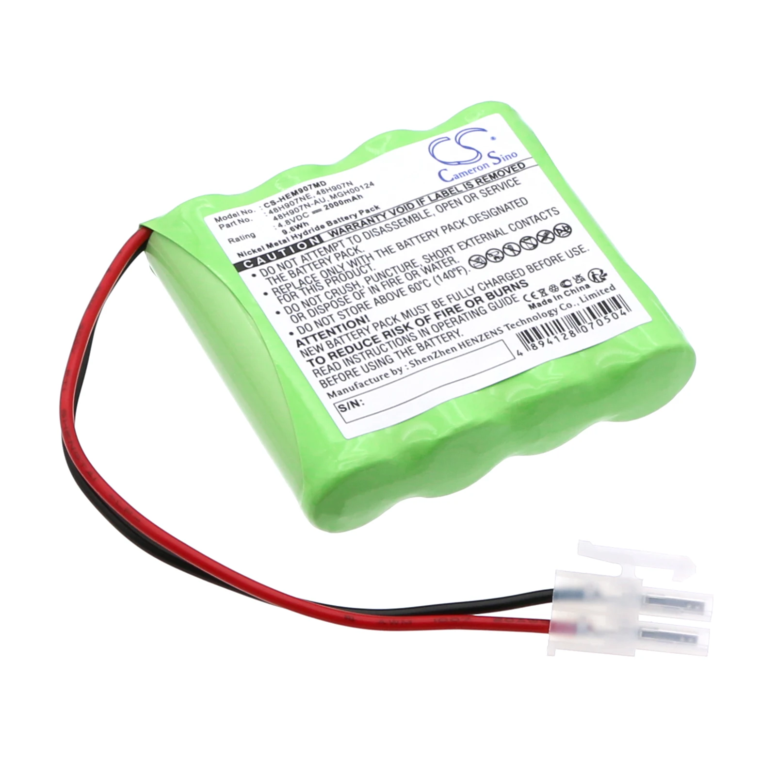 battery Cameron Sino Medical 4.8V 2000mAh for OMRON  HEM-907 HEM-907XL HEM-907-PBAT 48H907NE 48H907N CS-HEM907MD