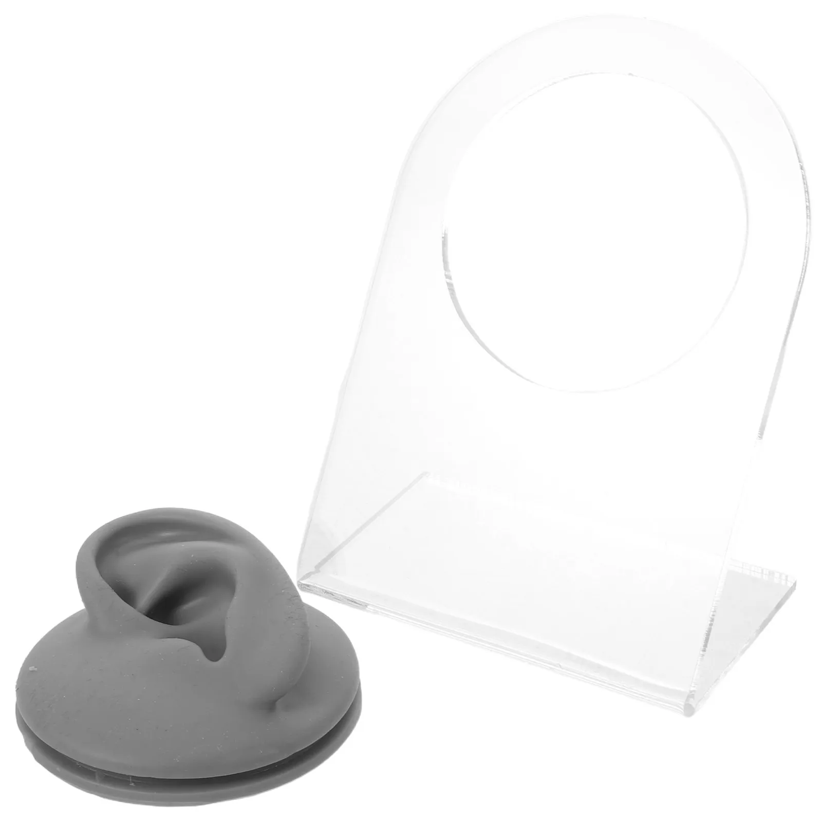 Artificial Ear Piercing Training Silicone Body Part Right Ear Display Stand Jewelry Storage Earring Display Rack