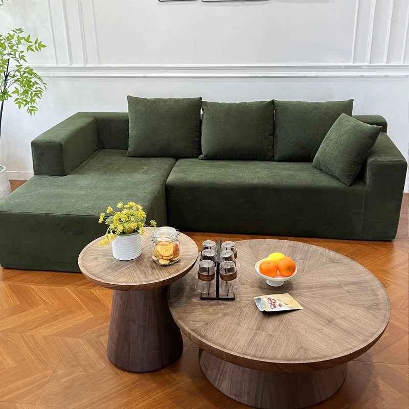 

Modern Minimalist Fabric Sofa Living Room Modern Small House Apartment Square Sofa