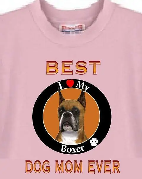 

Dog T Shirt Men Women -- BEST DOG MOM EVER Boxer