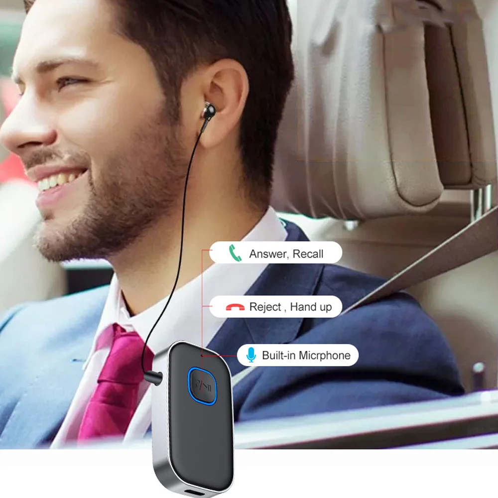 2 in 1 Wireless Bluetooth-compatible Receiver Transmitter Adapter 3.5mm Jack For Car Audio Aux A2dp Headphone Reciever Handsfree