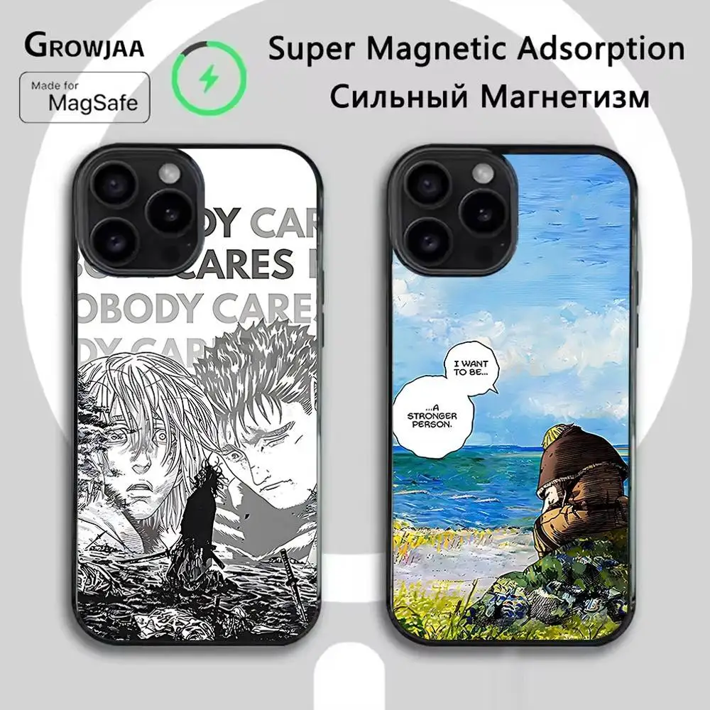 

T-Thorfinn COMICS V-Vinland saga Case For iPhone 17,16,15,14,13,12,11,Pro,Max,Plus,Mini,SE4,E Magnetic Magsafe Wireless Charging