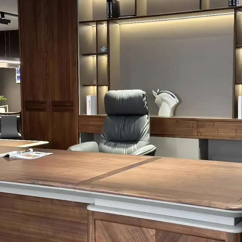 Vintage Decoration Office Desks Manager Simple Standing Luxury Office Desks Modern Corner Study Escrivaninha Work Station Table