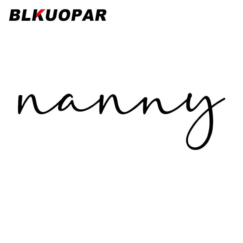 BLKUOPAR Nanny Car Stickers Laser Creative Text Decal Occlusion Holographic Die-cut Exclusive Design Graphic Helmet Decoration