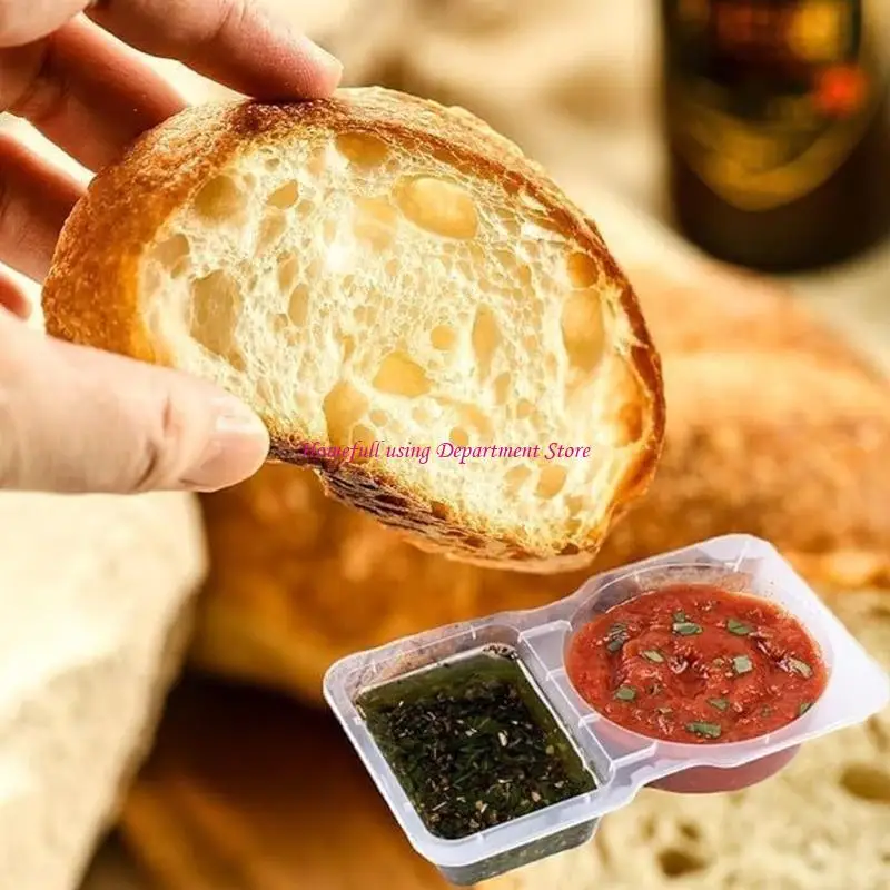 

Штабелируемый контейнер для приправ, пищевой пластиковый контейнер для соуса с двойным отделением, прозрачные держатели для и